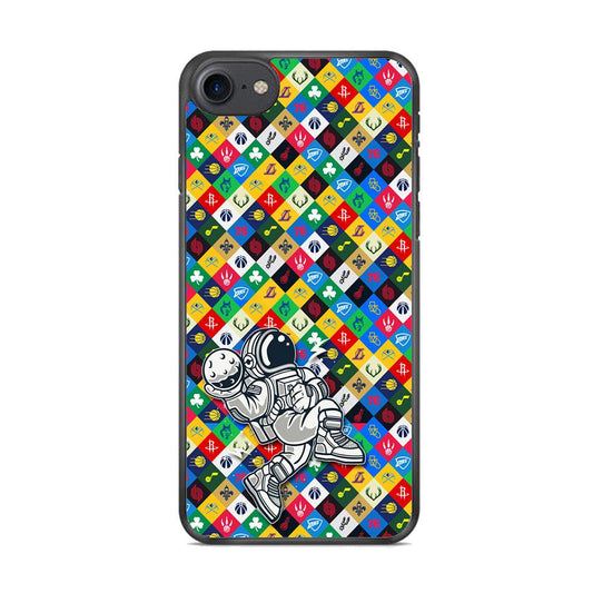 Astronauts Ball of Champion iPhone 7 Case-Rubber White (2D Case)-Oxvistore