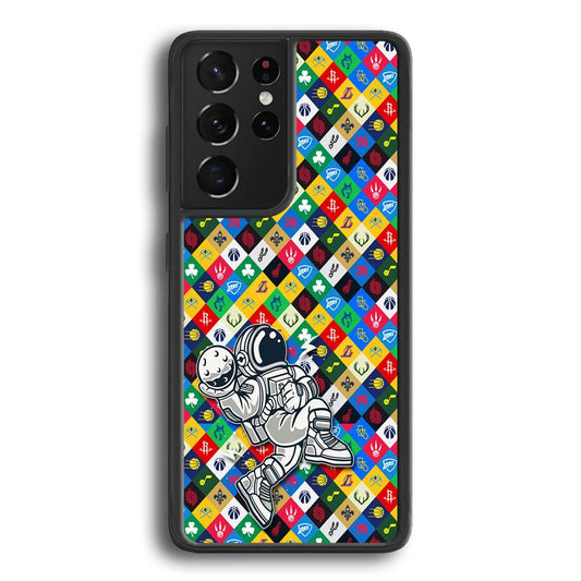 Astronauts Ball of Champion Samsung Galaxy S24 Ultra Case-Rubber Black (2D Case)-Oxvistore