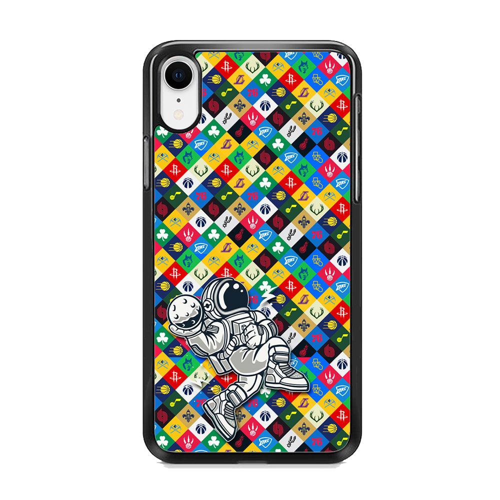 Astronauts Ball of Champion iPhone XR Case-Rubber Black (2D Case)-Oxvistore