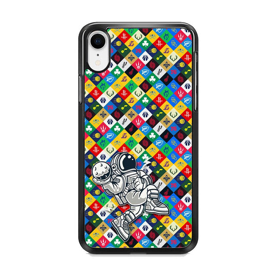 Astronauts Ball of Champion iPhone XR Case-Rubber Black (2D Case)-Oxvistore