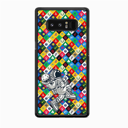 Astronauts Ball of Champion Samsung Galaxy Note 8 Case-Rubber White (2D Case)-Oxvistore