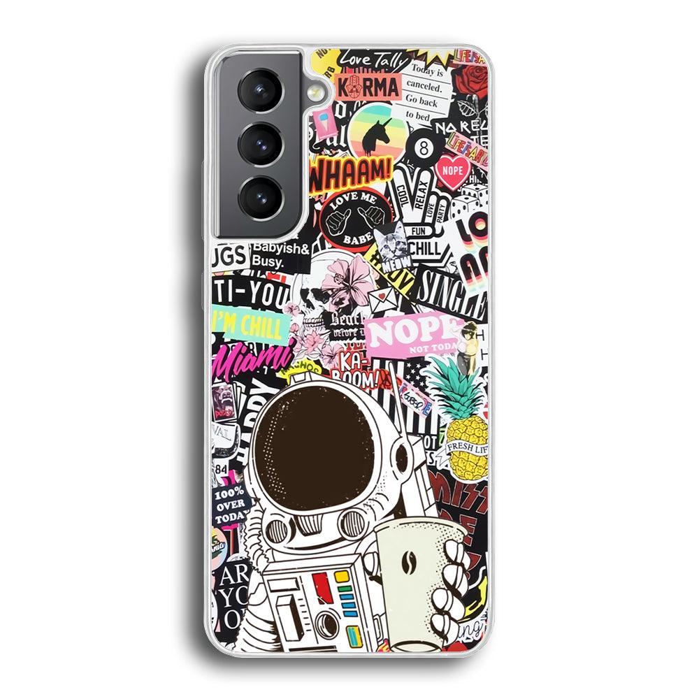 Astronauts Coffee Cheers Samsung Galaxy S21 Plus Case-Oxvistore