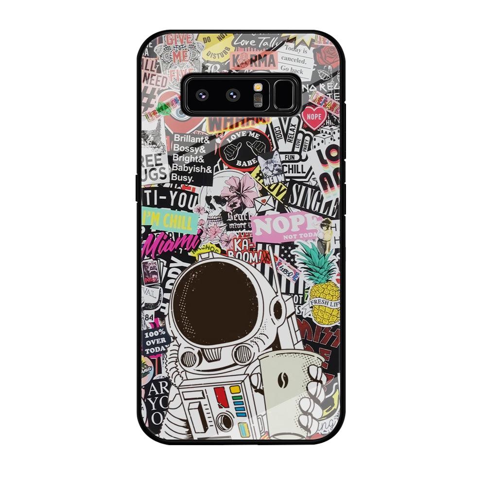 Astronauts Coffee Cheers Samsung Galaxy Note 8 Case-Oxvistore