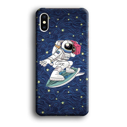 Astronauts Surf Between The Stars iPhone X Case-Oxvistore