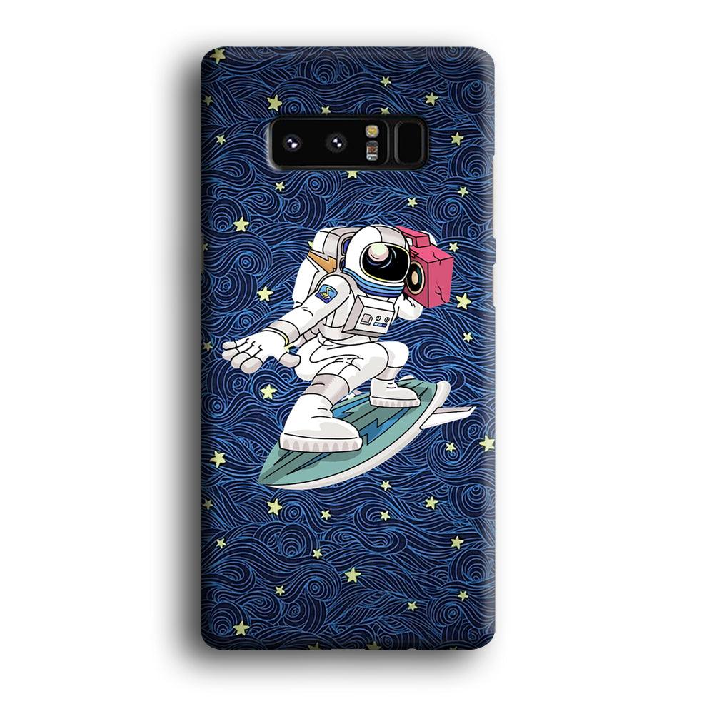 Astronauts Surf Between The Stars Samsung Galaxy Note 8 Case-Oxvistore