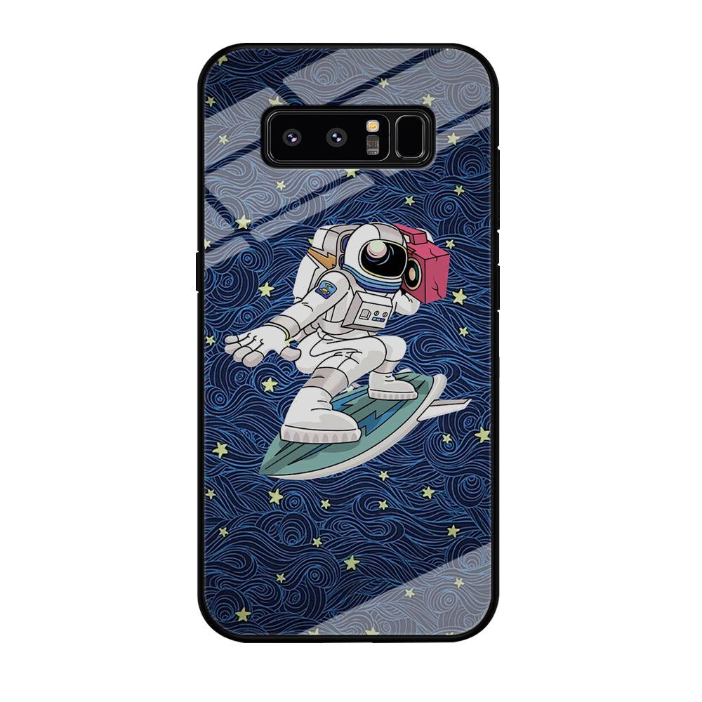 Astronauts Surf Between The Stars Samsung Galaxy Note 8 Case-Oxvistore