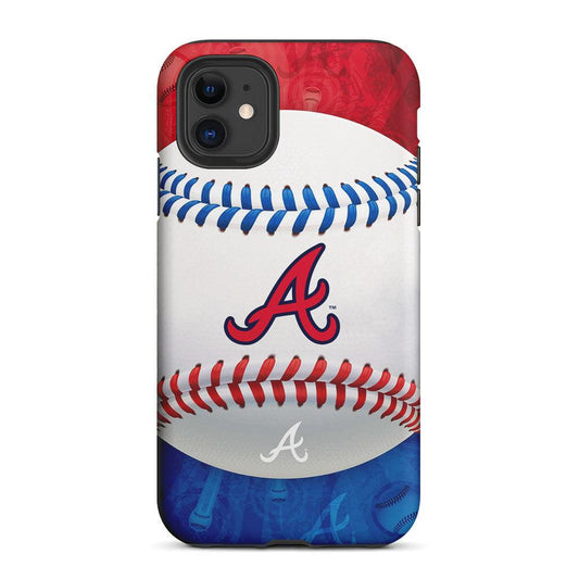 Atlanta Braves Ball 2 in 1 Tough Phone Case-Oxvistore