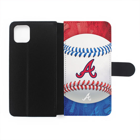 Atlanta Braves Ball Flip Wallet Phone Case