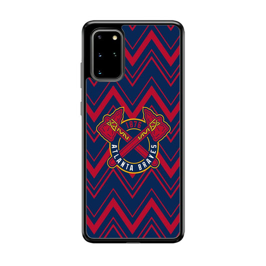 Atlanta Braves Double Power Samsung Galaxy S20 Plus Case-Rubber Black (2D Case)-Oxvistore