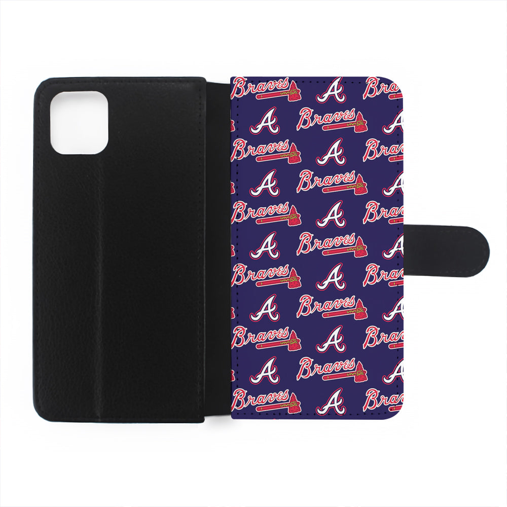 Atlanta Braves Pattern Flip Wallet Phone Case