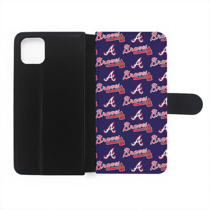 Atlanta Braves Pattern Flip Wallet Phone Case