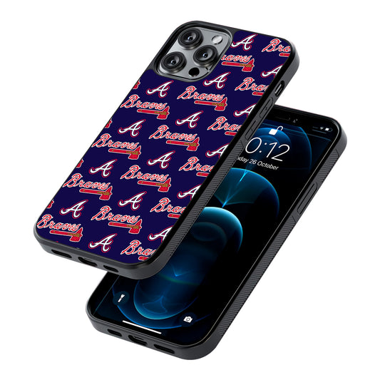 Atlanta Braves Pattern 2D Rubber Phone Case