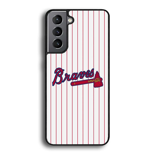 Atlanta Braves The Red Axe Samsung Galaxy S24 Case-Rubber Black (2D Case)-Oxvistore