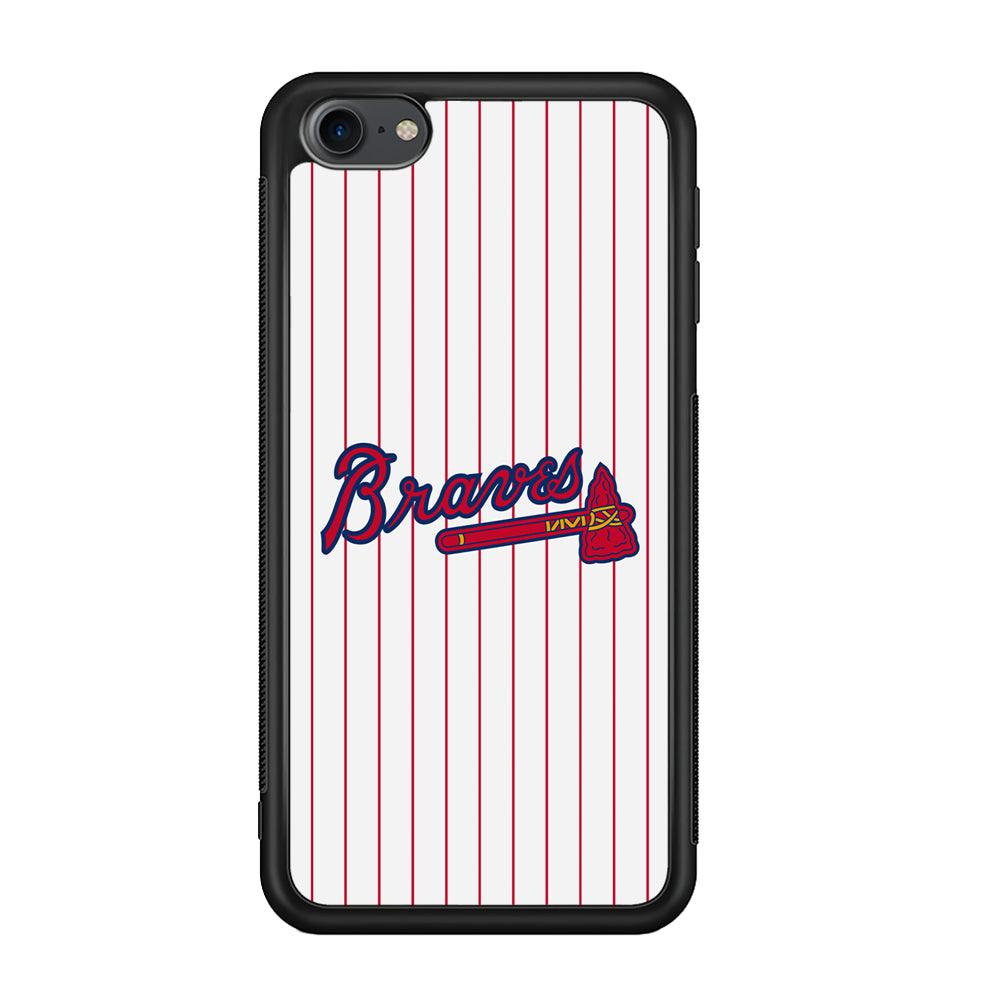 Atlanta Braves The Red Axe iPod Touch 6 Case-Rubber Black (2D Case)-Oxvistore