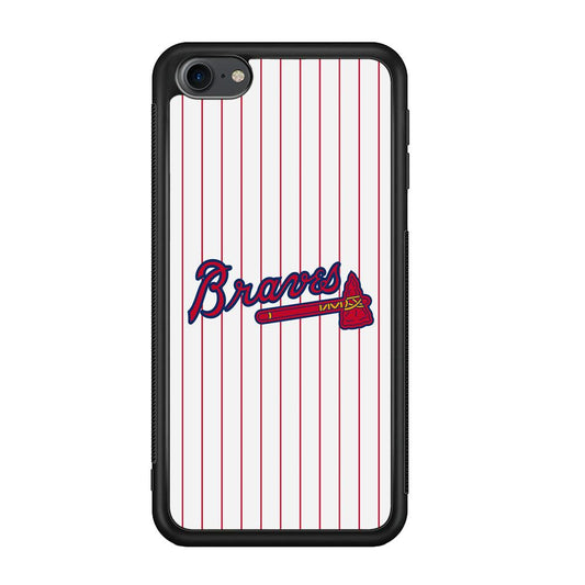 Atlanta Braves The Red Axe iPod Touch 6 Case-Rubber Black (2D Case)-Oxvistore