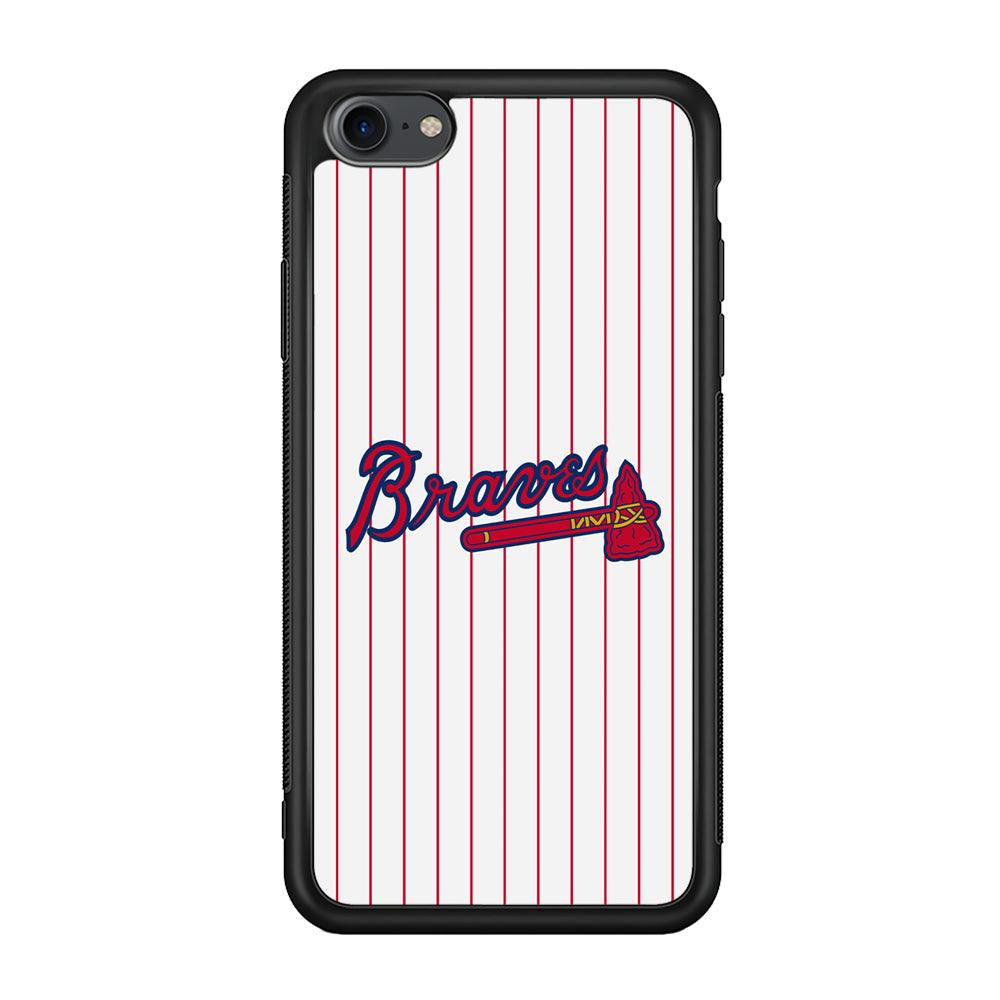 Atlanta Braves The Red Axe iPhone 8 Case-Rubber Black (2D Case)-Oxvistore