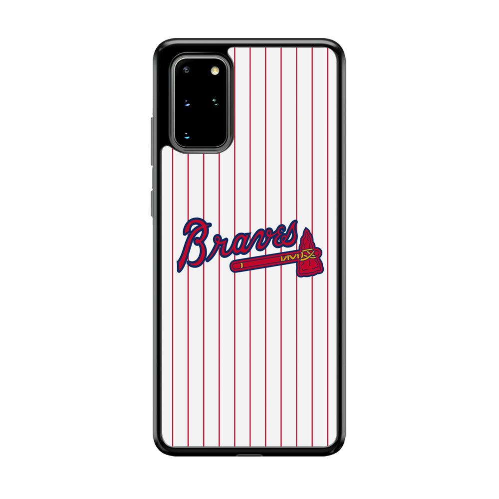 Atlanta Braves The Red Axe Samsung Galaxy S20 Plus Case-Rubber Black (2D Case)-Oxvistore