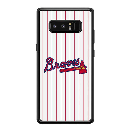 Atlanta Braves The Red Axe Samsung Galaxy Note 8 Case-Rubber Black (2D Case)-Oxvistore