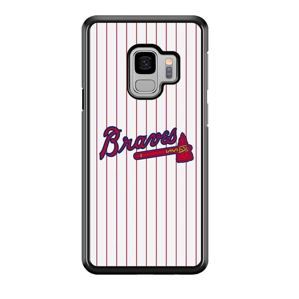 Atlanta Braves The Red Axe Samsung Galaxy S9 Case-Rubber Black (2D Case)-Oxvistore