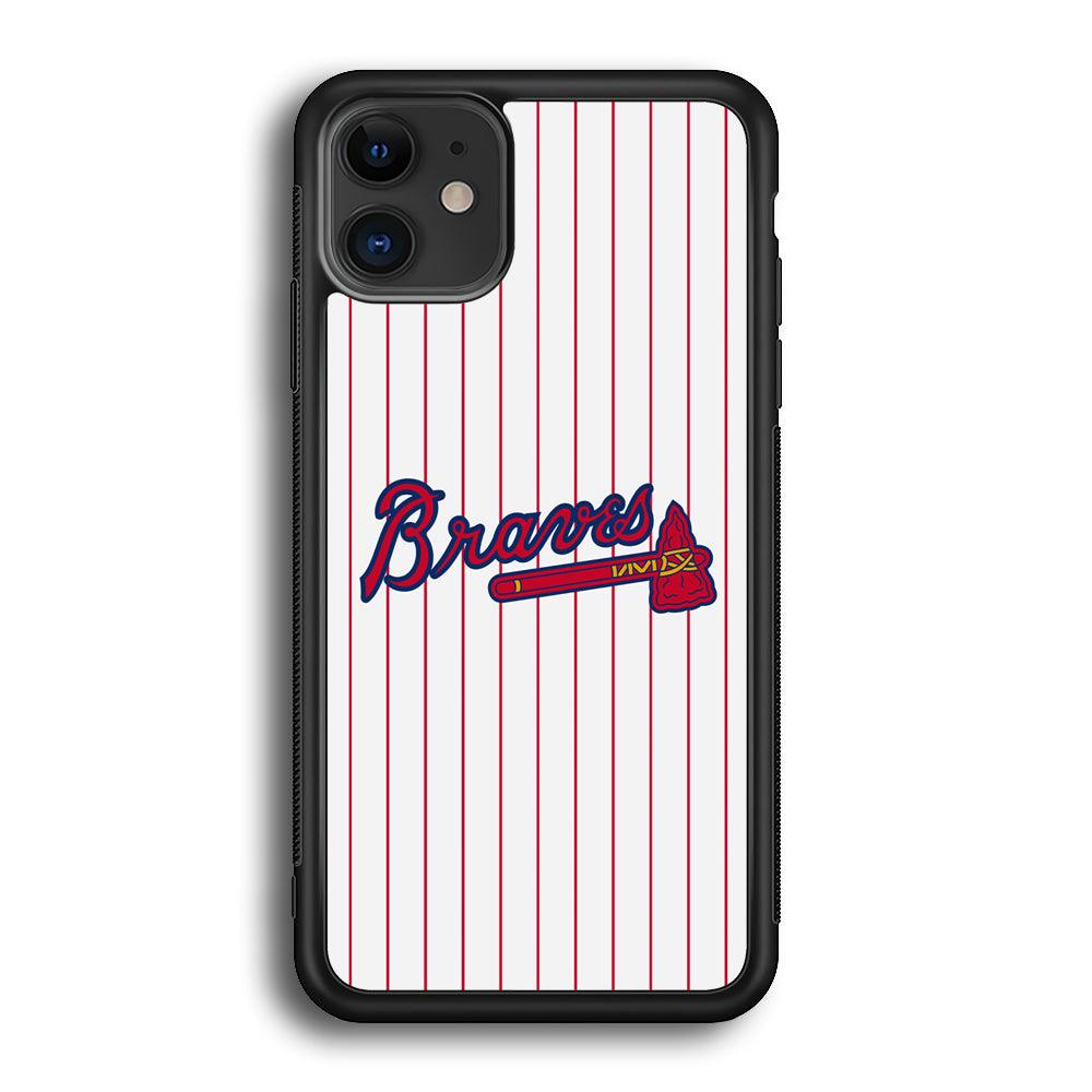 Atlanta Braves The Red Axe iPhone 11 Case-Rubber Black (2D Case)-Oxvistore
