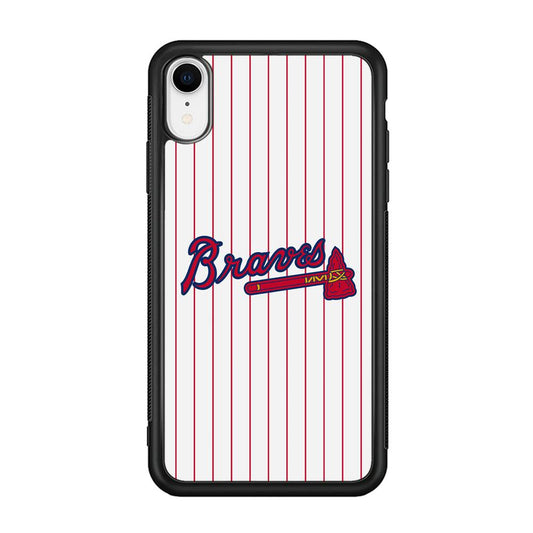 Atlanta Braves The Red Axe iPhone XR Case-Rubber Black (2D Case)-Oxvistore