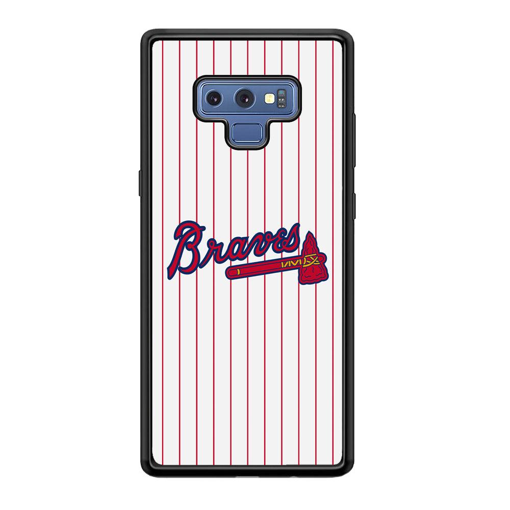 Atlanta Braves The Red Axe Samsung Galaxy Note 9 Case-Rubber Black (2D Case)-Oxvistore