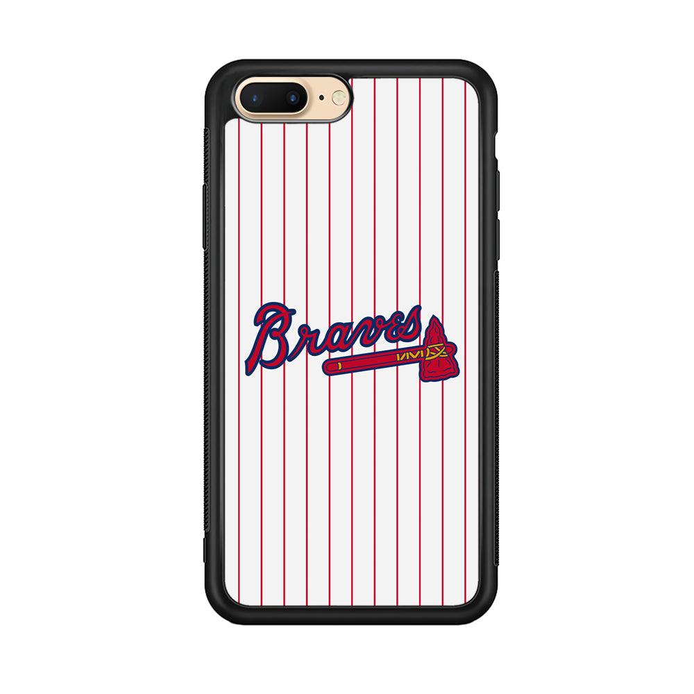 Atlanta Braves The Red Axe iPhone 8 Plus Case-Rubber Black (2D Case)-Oxvistore