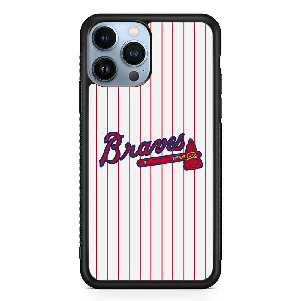 Atlanta Braves The Red Axe iPhone 13 Pro Max Case-Rubber Black (2D Case)-Oxvistore