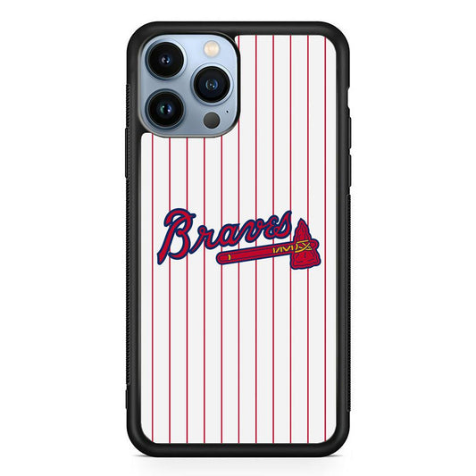Atlanta Braves The Red Axe iPhone 13 Pro Max Case-Rubber Black (2D Case)-Oxvistore