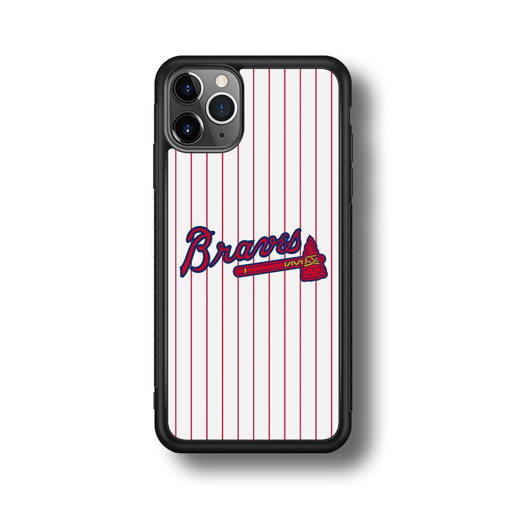 Atlanta Braves The Red Axe iPhone 11 Pro Case-Rubber Black (2D Case)-Oxvistore