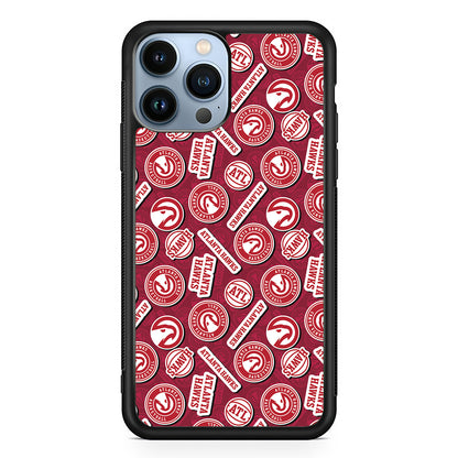 Atlanta Hawks Pattern 2D Rubber Phone Case