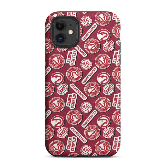 Atlanta Hawks Pattern 2 in 1 Tough Phone Case-Oxvistore