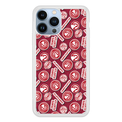 Atlanta Hawks Pattern 2D Rubber Phone Case