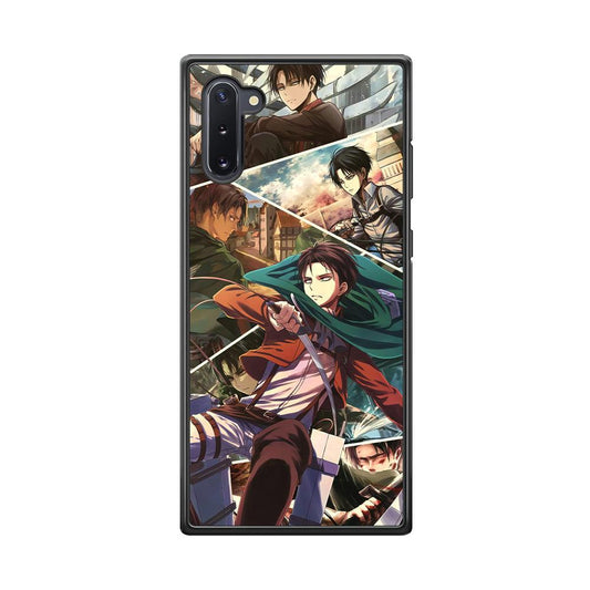 Attack on Titan Collage of Fighter Samsung Galaxy Note 10 Case-Rubber Black (2D Case)-Oxvistore