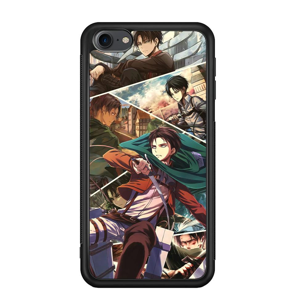 Attack on Titan Collage of Fighter iPod Touch 6 Case-Rubber Black (2D Case)-Oxvistore