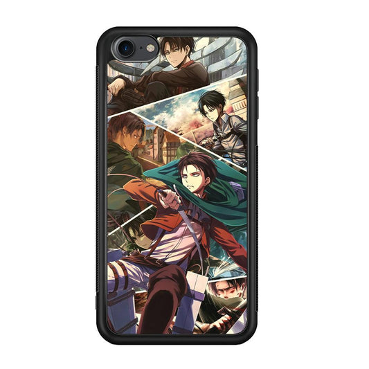 Attack on Titan Collage of Fighter iPod Touch 6 Case-Rubber Black (2D Case)-Oxvistore