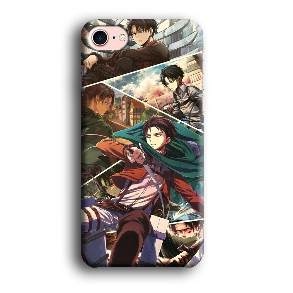 Attack on Titan Collage of Fighter iPhone 8 Case-Oxvistore