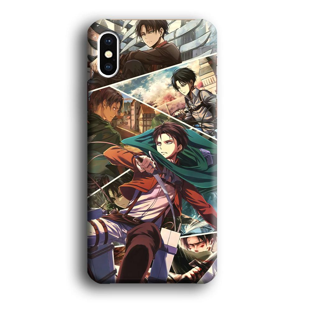 Attack on Titan Collage of Fighter iPhone X Case-Oxvistore