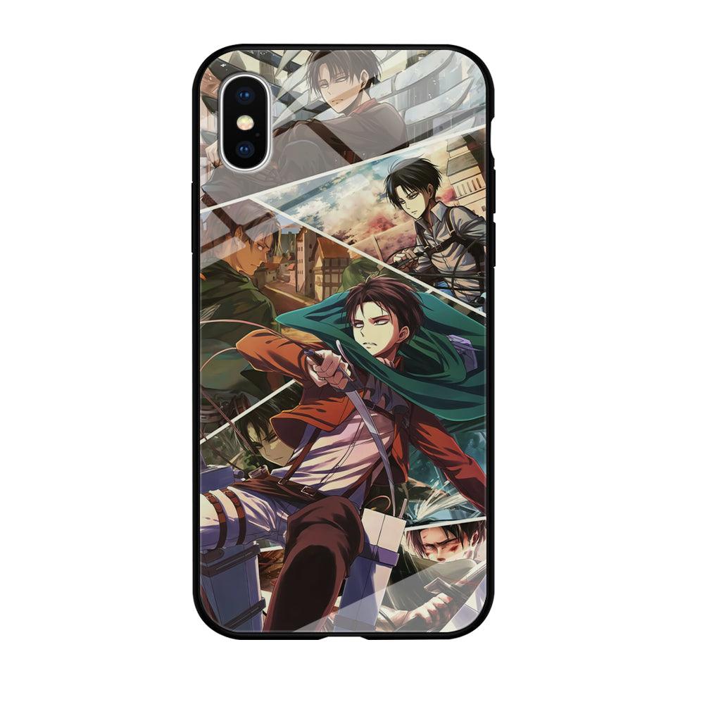 Attack on Titan Collage of Fighter iPhone X Case-Oxvistore