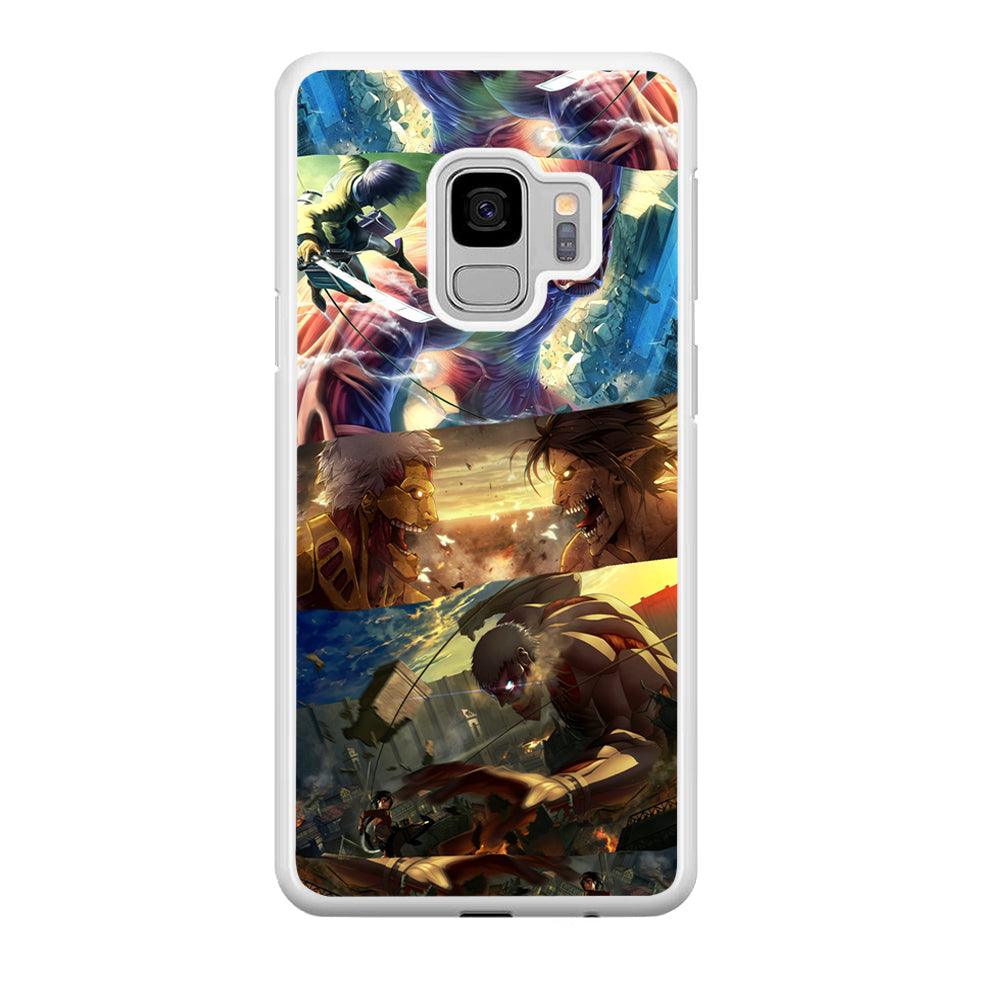 Attack on Titan Scene of Struggle Samsung Galaxy S9 Case-Oxvistore