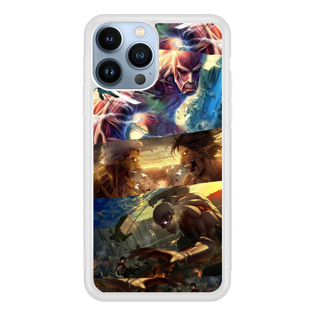 Attack on Titan Scene of Struggle iPhone 15 Pro Case-Oxvistore