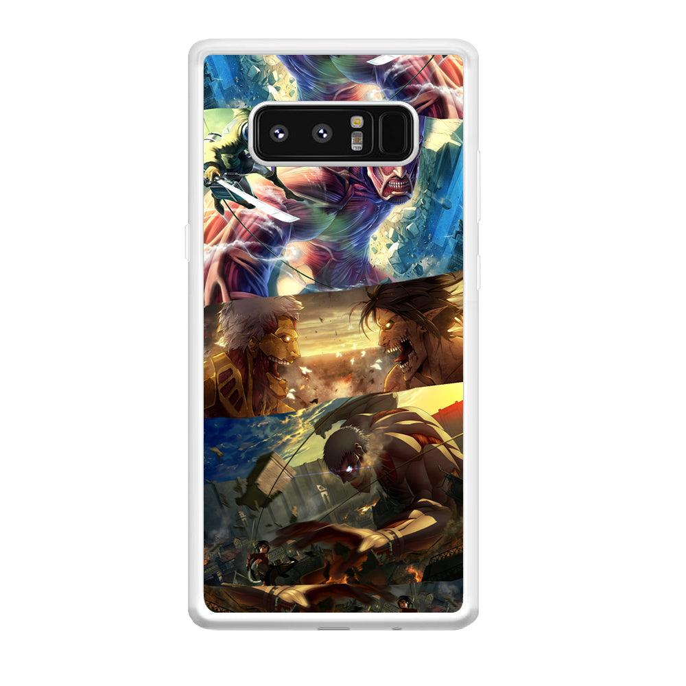 Attack on Titan Scene of Struggle Samsung Galaxy Note 8 Case-Oxvistore