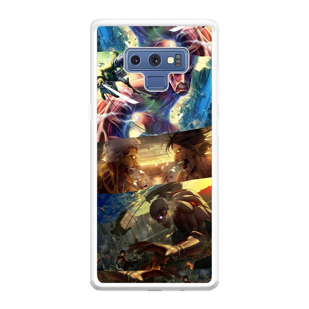 Attack on Titan Scene of Struggle Samsung Galaxy Note 9 Case-Oxvistore