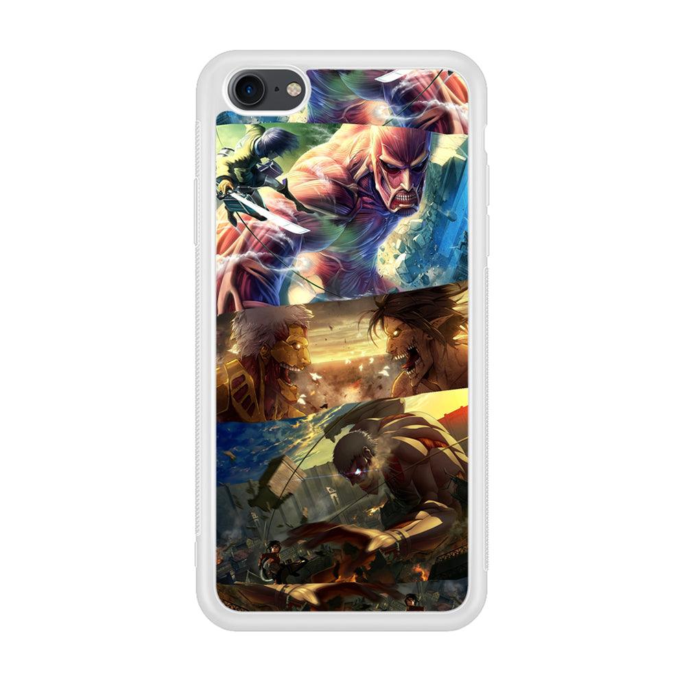 Attack on Titan Scene of Struggle iPhone 8 Case-Oxvistore