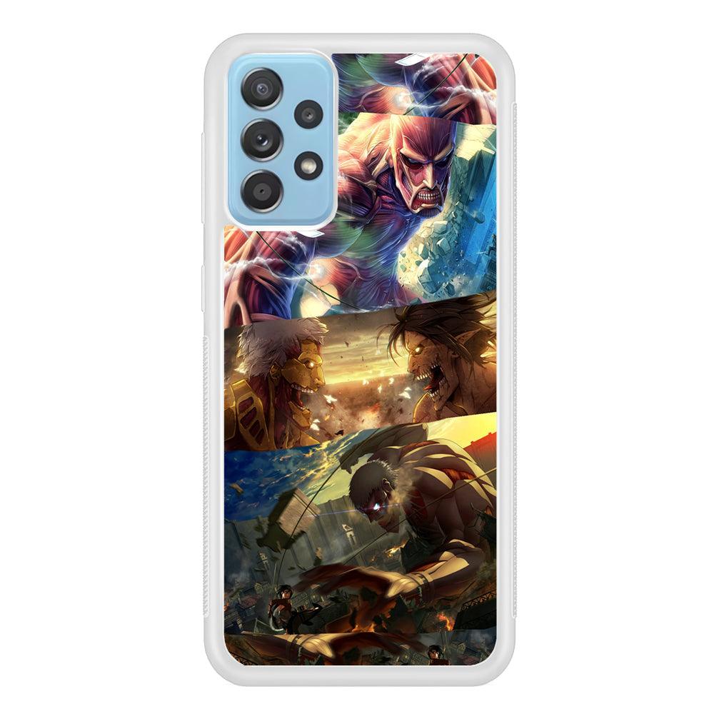 Attack on Titan Scene of Struggle Samsung Galaxy A52 Case-Oxvistore