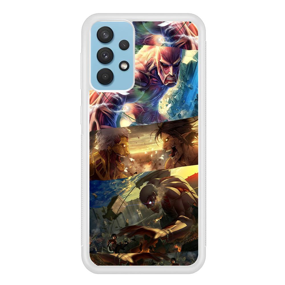 Attack on Titan Scene of Struggle Samsung Galaxy A32 Case-Oxvistore