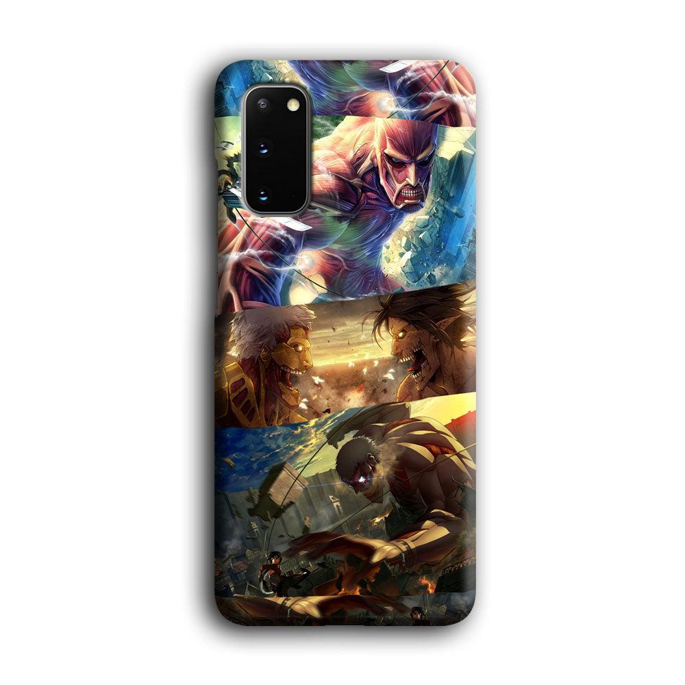 Attack on Titan Scene of Struggle Samsung Galaxy S20 Case-Oxvistore