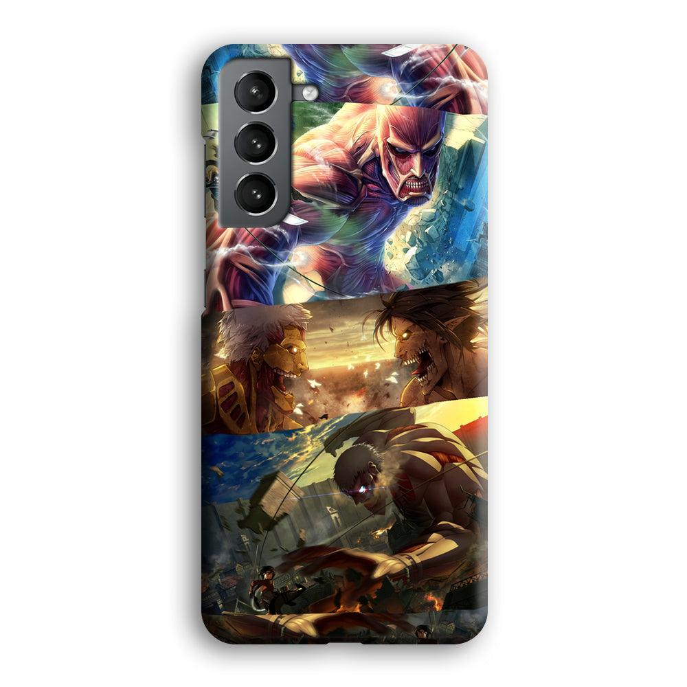 Attack on Titan Scene of Struggle Samsung Galaxy S21 Plus Case-Oxvistore