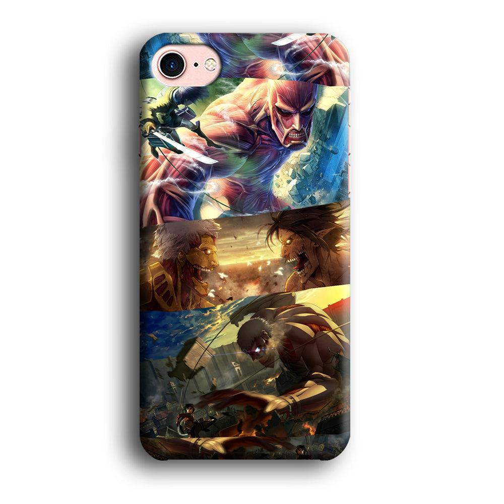 Attack on Titan Scene of Struggle iPhone 8 Case-Oxvistore