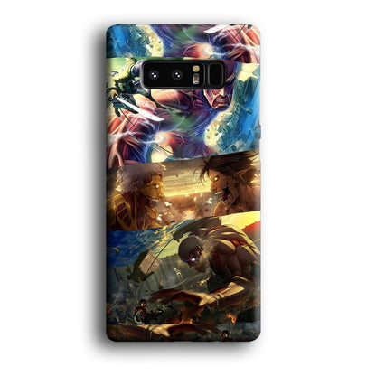 Attack on Titan Scene of Struggle Samsung Galaxy Note 8 Case-Oxvistore